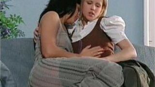 Super hot lesbian sex with blond - porn video