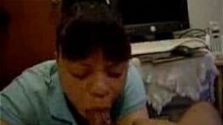 Black housewife sucks hubbys big black cock - porn video