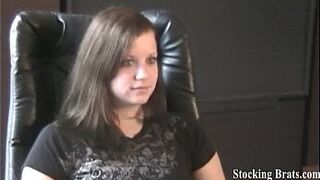 Watch while I take my sexy stocking off - porn video