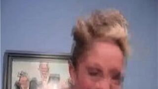 BlondeBouncinginaHugeBlackTool - porn video