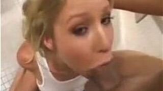 allison pierce blowjob in the bathroom - porn video