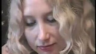 Russian teen shaves pussy and daubed with lipstick - porn video