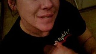 White girl swallows BBC - porn video