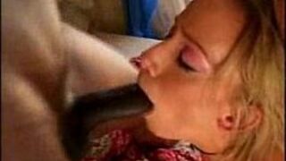 Hot chick gets rammed by thick black cock - porn video