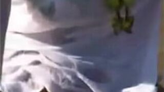 Brazilian brunette on the beach - porn video